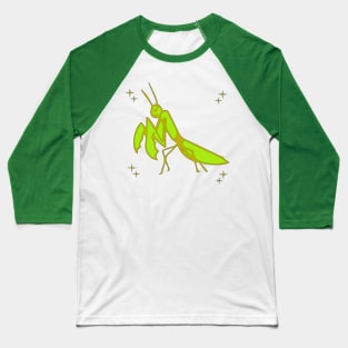 Praying Mantis Funny - Animated Mantis Baseball T-Shirt